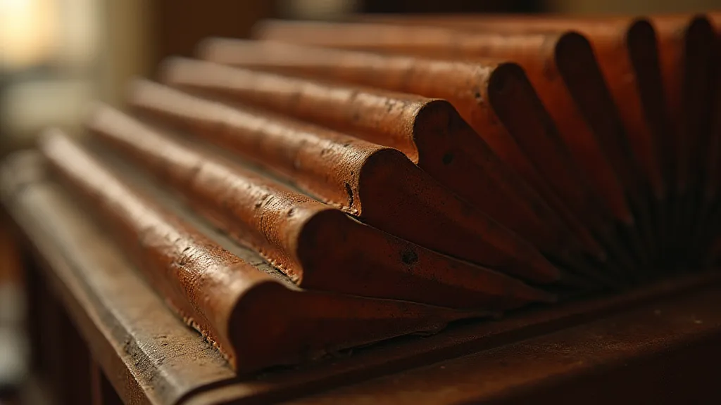 Antique accordion's bellows