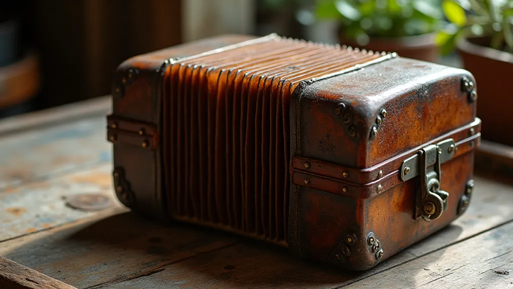 Antique accordion detail