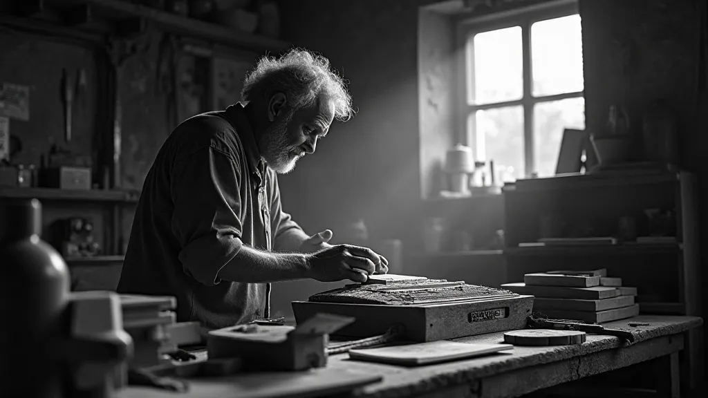 Accordion maker working