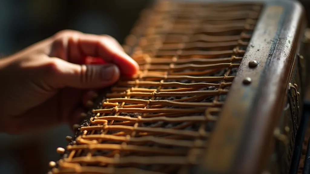 Accordion reed being restored