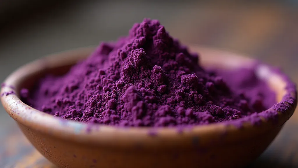 Madder root pigment powder in a bowl
